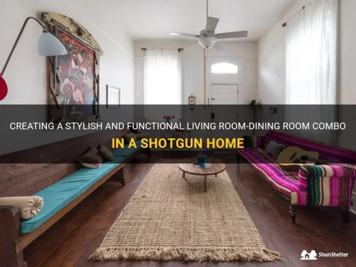 How to decorate shotgun living room dining