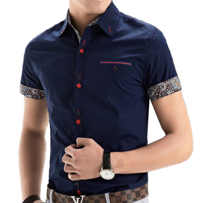 Dress shirts short sleeve men