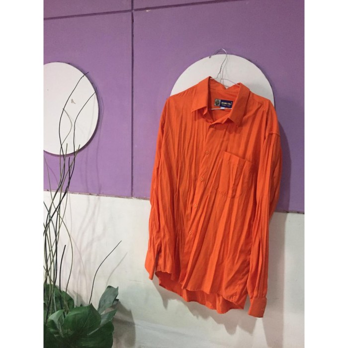 Orange dress shirts mens