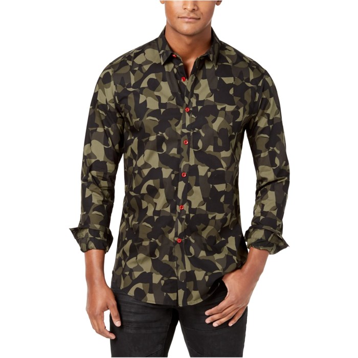 Camouflage dress shirt--men