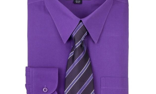 Men's purple dress shirt