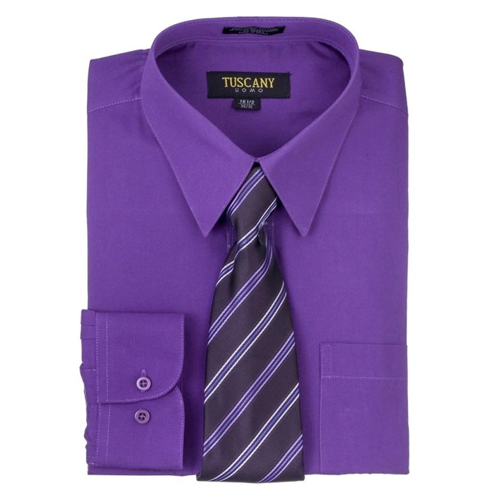 Men's purple dress shirt