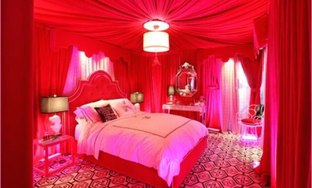 Pink hot room ideas girls decorating bedroom rooms bed house red barbie teenage girl decor cute inspired romantic interior princess