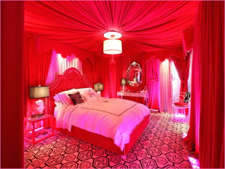 Pink hot room ideas girls decorating bedroom rooms bed house red barbie teenage girl decor cute inspired romantic interior princess