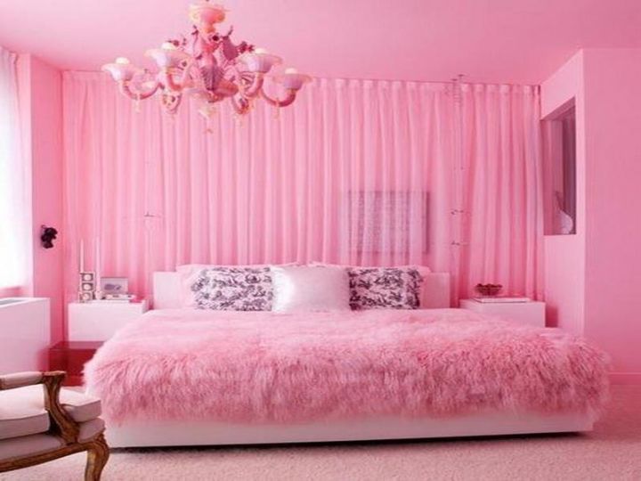 How to decorate a hot pink room