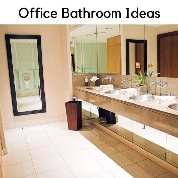 How to decorate an office bathroom