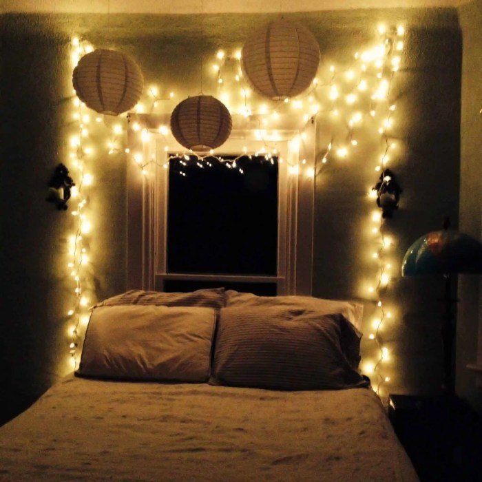 How to decorate girls room with string lights