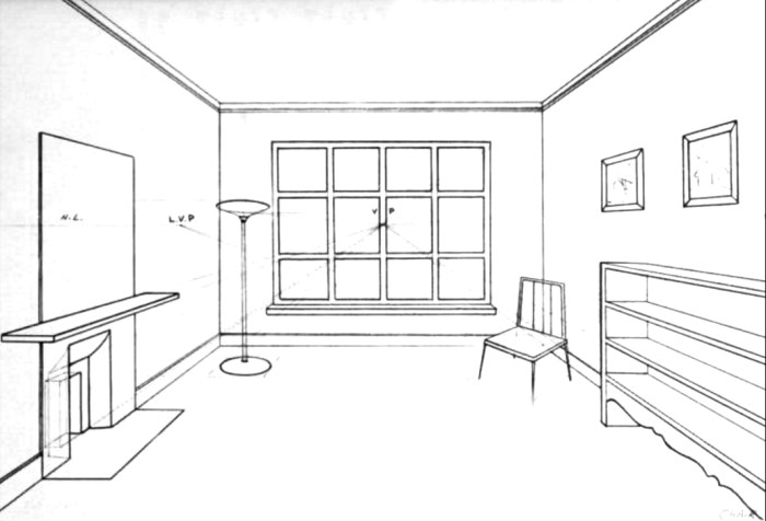 Sketsa desain interior mudah